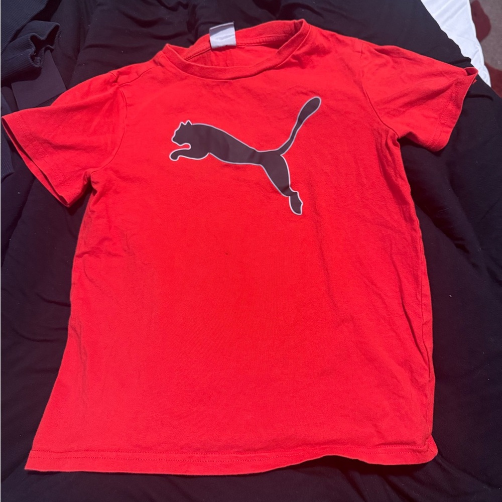 Puma Kids Red Logo Tee
